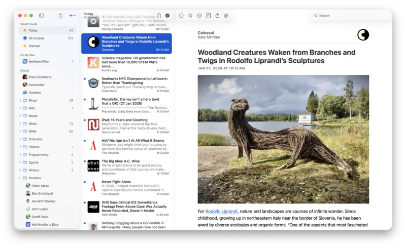 NetNewsWire macOS screenshot
